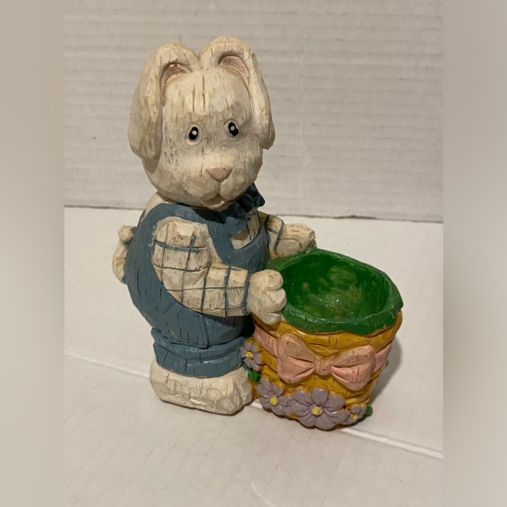 Bunny Egg Holder VTG 1997 Hermitage Pottery rabbit figurine